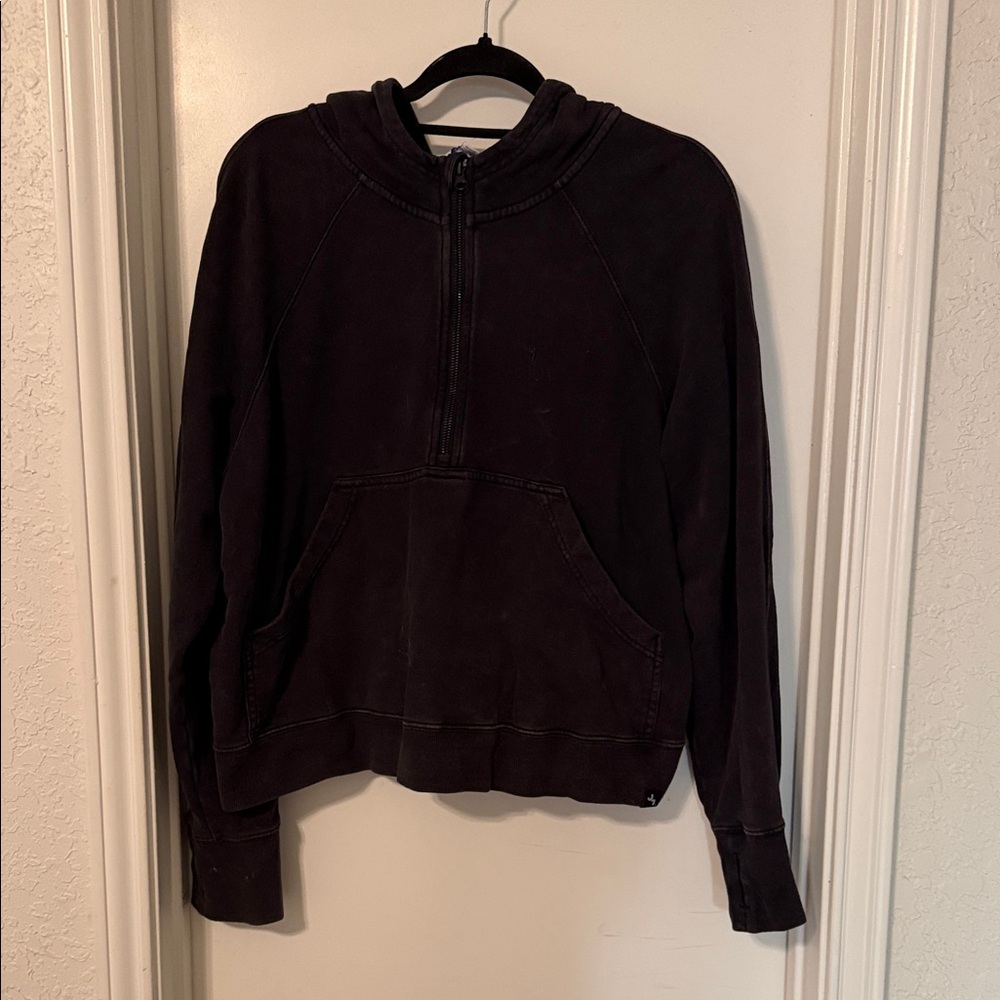 JoyLab Black Half-Zip Crewneck Hoodie Sweater